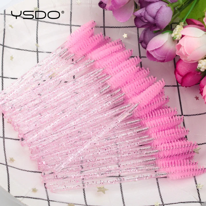 5/50 Pcs Eyelash Brushes False Eye Lashes Extension Tools Eyebrow Brush Mascara Wands Applicator Spoolers Lashes Cosmetic Tool