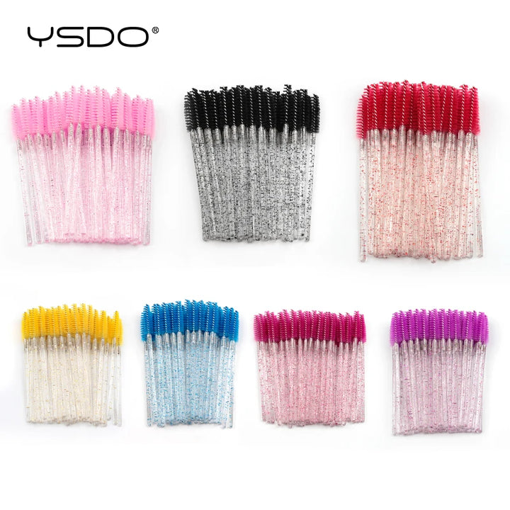 5/50 Pcs Eyelash Brushes False Eye Lashes Extension Tools Eyebrow Brush Mascara Wands Applicator Spoolers Lashes Cosmetic Tool