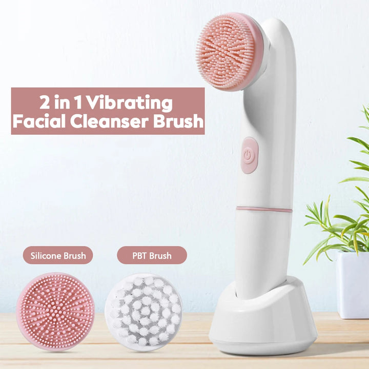 Electric Facial Cleanser – Waterproof & Dual-Speed