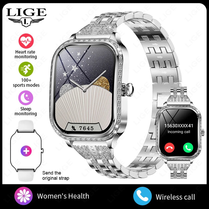 LIGE Women's Smartwatch 1.75'' HD Screen, Waterproof