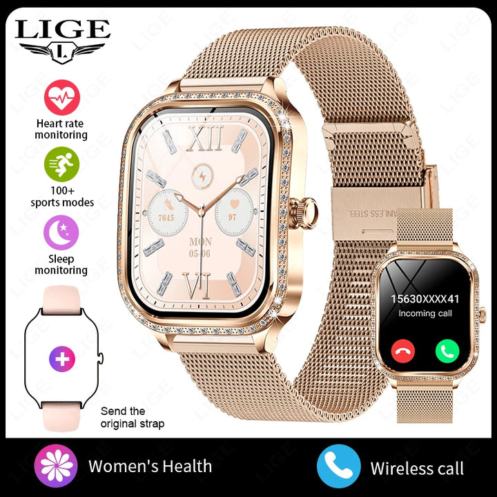 LIGE Women's Smartwatch 1.75'' HD Screen, Waterproof