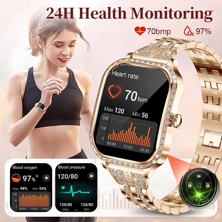 LIGE Women's Smartwatch 1.75'' HD Screen, Waterproof