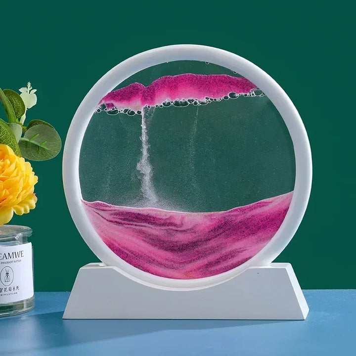 3D Moving Sand Art – Round Glass Sandscape