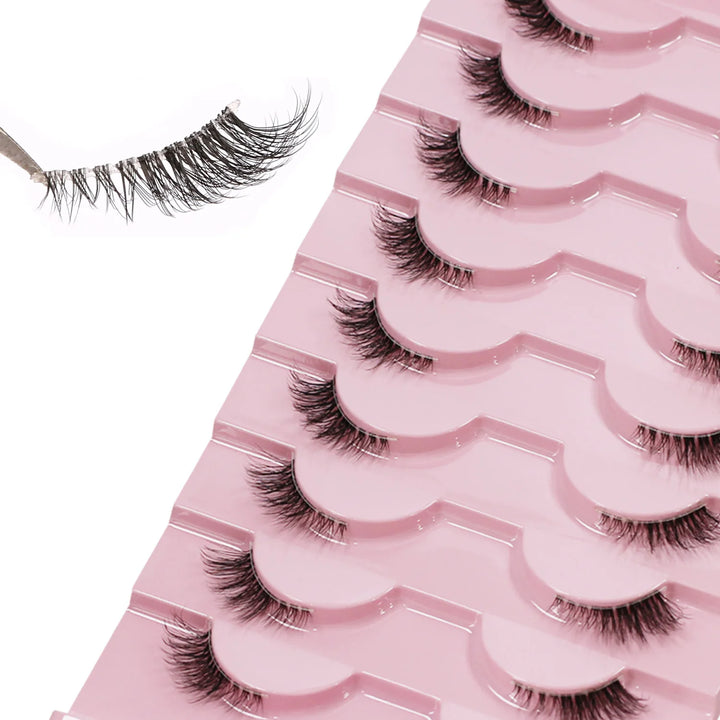 10 Pairs Half Lashes – Natural, Wispy & Cat Eye