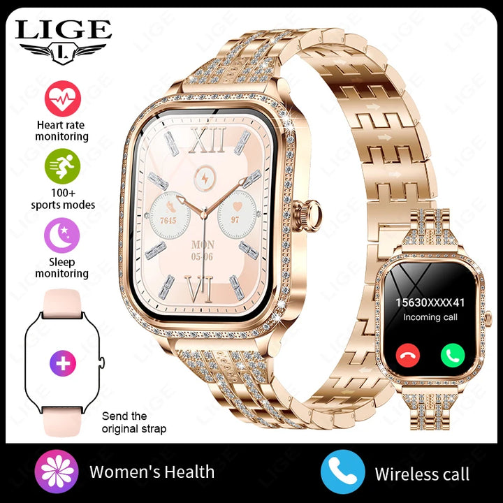 LIGE Women's Smartwatch 1.75'' HD Screen, Waterproof