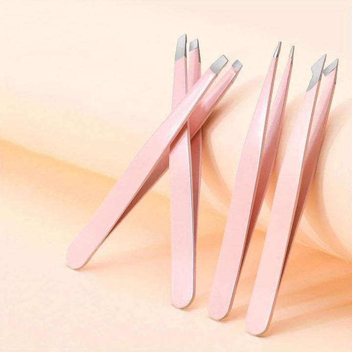 4-Piece Tweezers Set – Precision Hair Removal