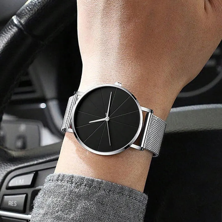 Men's Silver Bracelet Watch