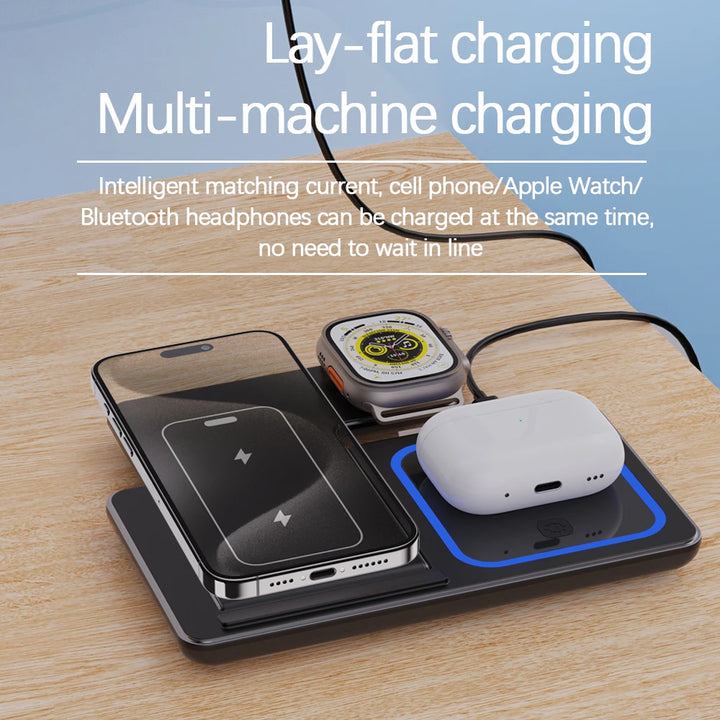 3-in-1 Wireless Charger Stand – For iPhone & Apple Devices