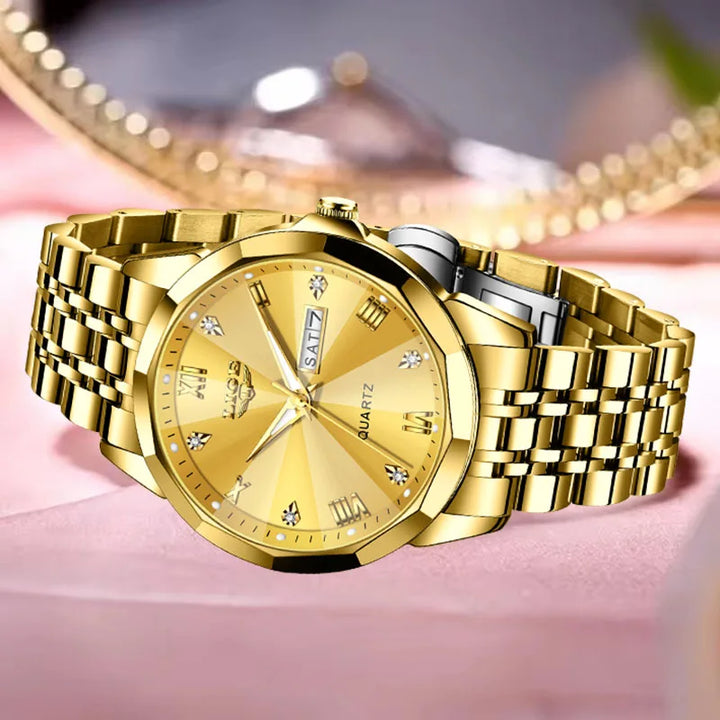 LIGE Women's Luxury Waterproof Chronograph Watch