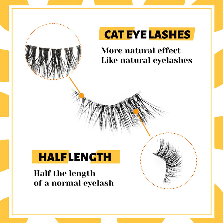 10 Pairs Half Lashes – Natural, Wispy & Cat Eye