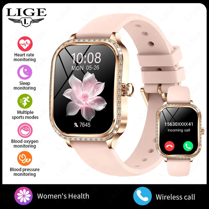 LIGE Women's Smartwatch 1.75'' HD Screen, Waterproof