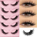 5 Pairs Cat Eye Faux Mink Lashes – Natural & Winged