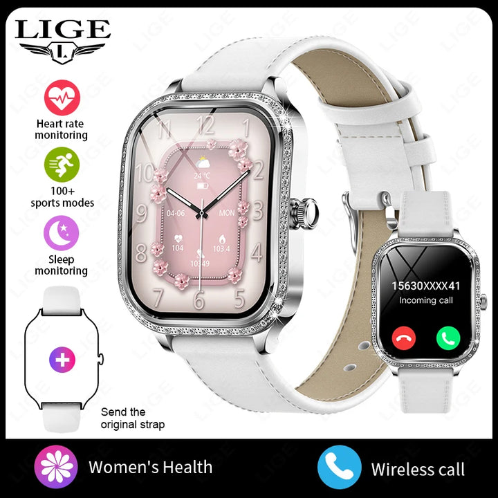 LIGE Women's Smartwatch 1.75'' HD Screen, Waterproof