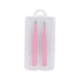 Pink Slanted Tweezers – 2 Pcs