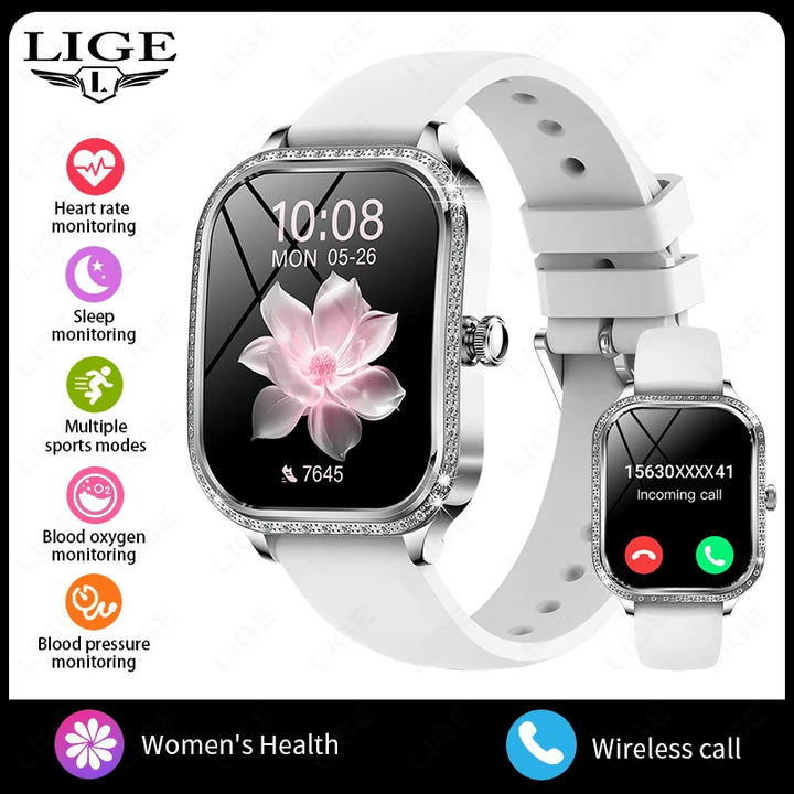 LIGE Women's Smartwatch 1.75'' HD Screen, Waterproof