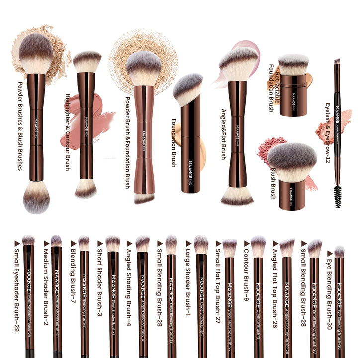 20pcs Foundation & Blending Brushes