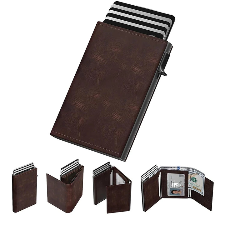 Men's Slim RFID Blocking Aluminum Wallet