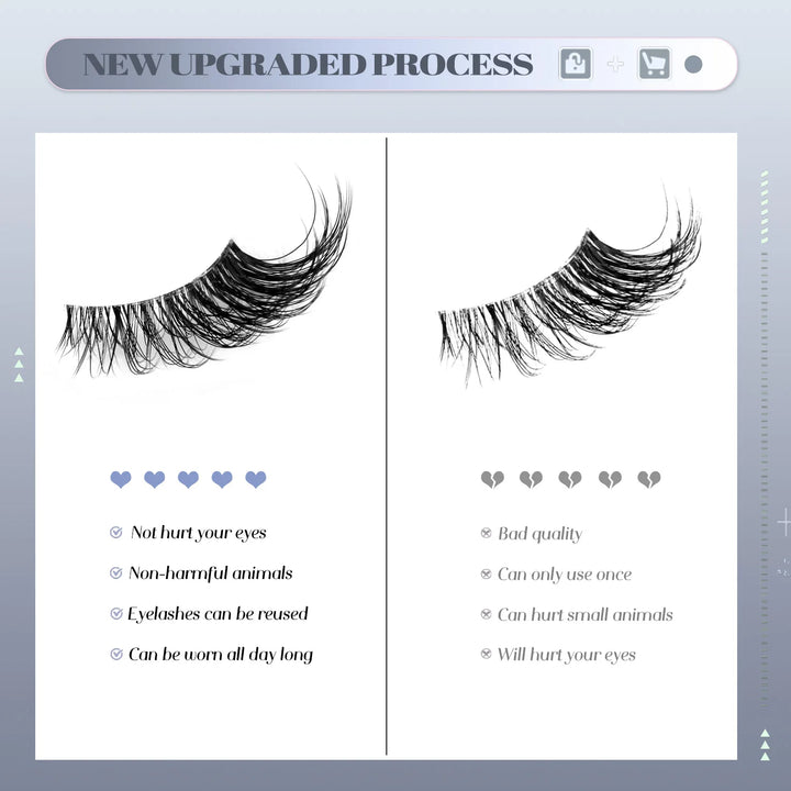 GROINNEYA Half Lashes – Fluffy, Winged & Natural