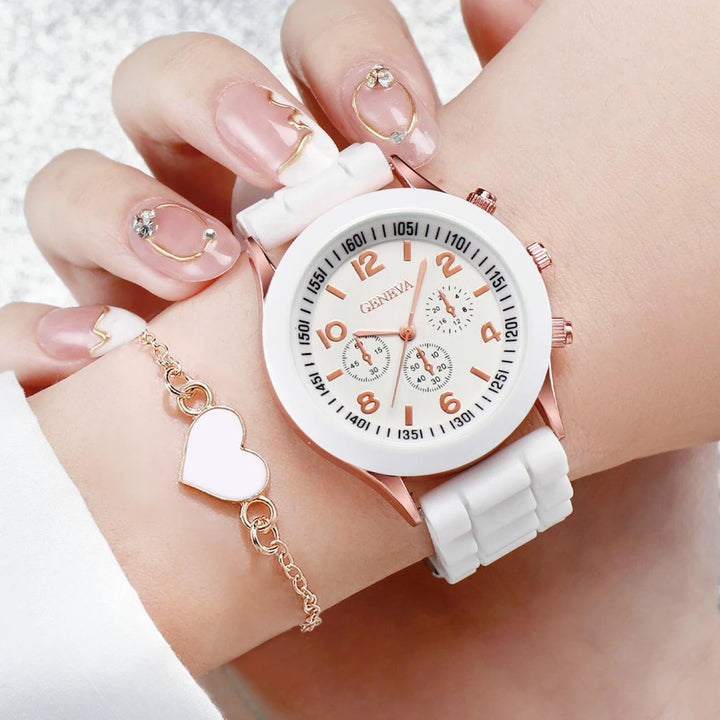 Fashion Silicone Watch Set