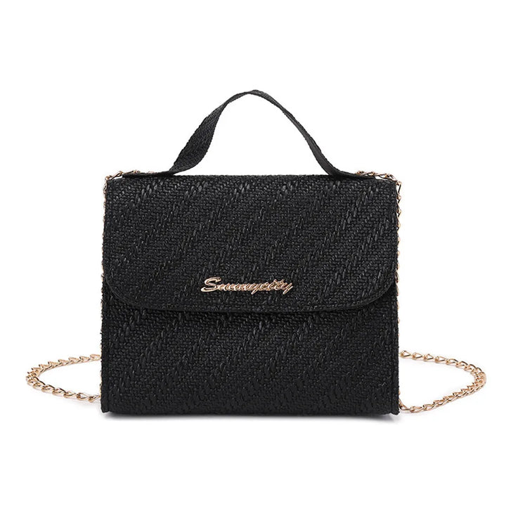 Women's Embossed PU Leather Chain Crossbody Bag