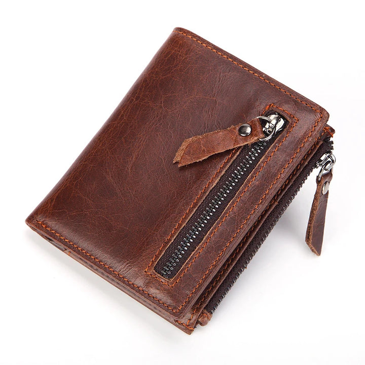 Men's RFID Leather Wallet with Zipper